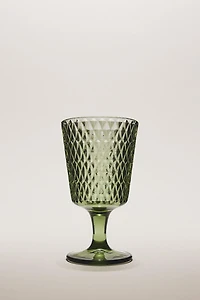 VERRE À PIED VERRE RELIEF