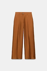 PANTALON FLUIDE EN LIN À FENTES