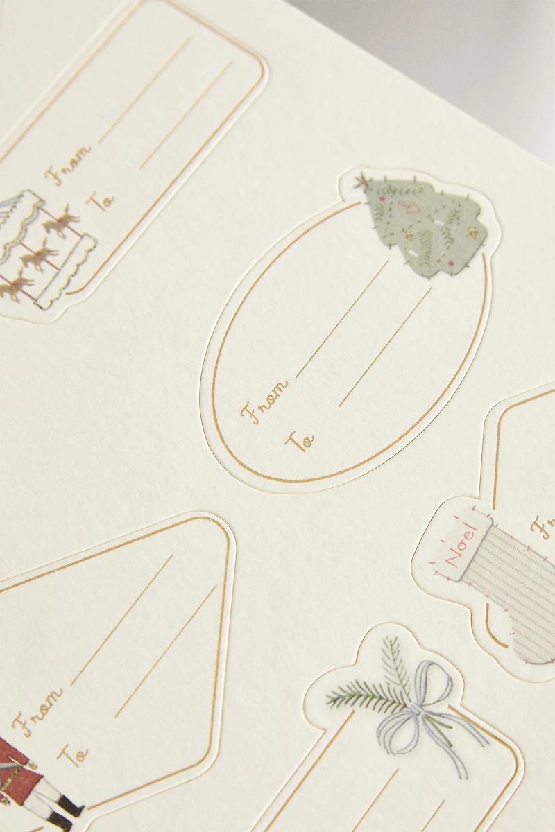 ADHESIVE CHRISTMAS GIFT LABELS