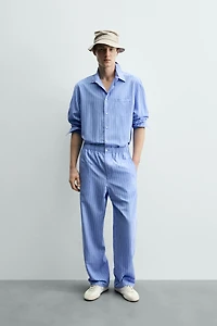 PANTALON REGULAR FIT À RAYURES