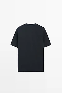 T-shirt manches courtes col contrastant