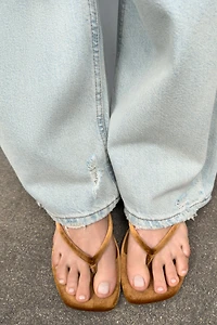 VELVET EFFECT SANDALS