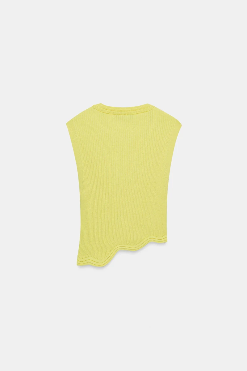 ASYMMETRIC RIB KNIT TOP