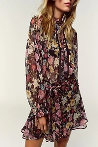 FLORAL PRINT MINI DRESS