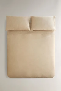 SATEEN DUVET COVER WITH PRINTED TEXTURE