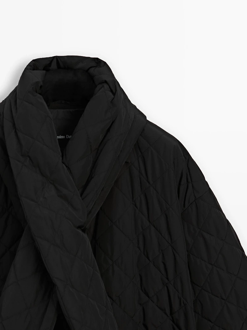 Lightweight jacket with scarf detail