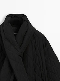 Lightweight jacket with scarf detail