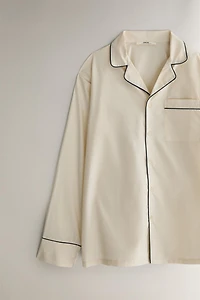 SHIRT WITH BLACK PIPING