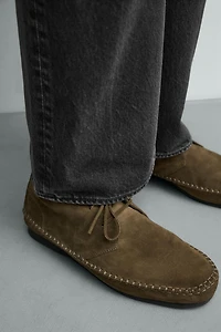 LEATHER SHOES VIBRAM® SOLE AARON LEVINE X ZARA