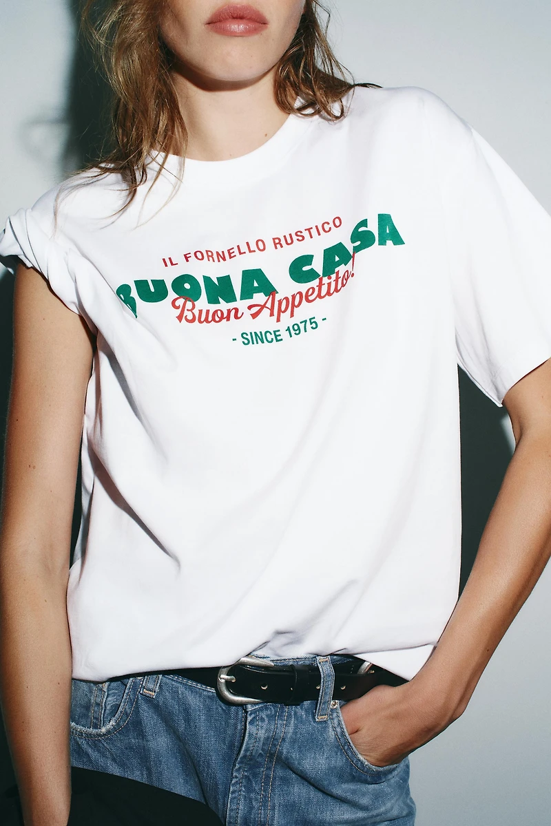 TEXT PRINT T-SHIRT