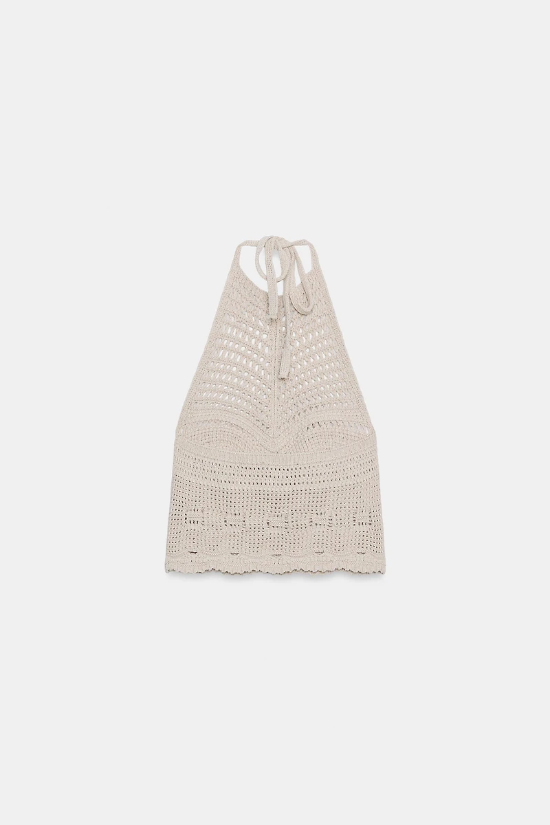 KNIT HALTER TOP