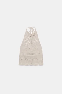KNIT HALTER TOP
