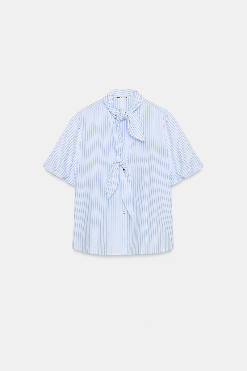 STRIPED TIED TOP