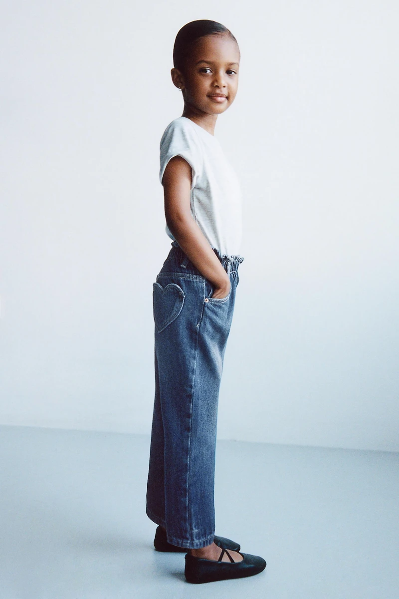 HEART POCKET PAPERBAG JEANS