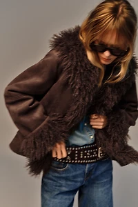 DOUBLE-FACED FAUX FUR JACKET