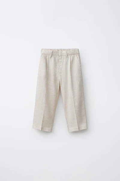 LINEN BLEND SUIT PANTS