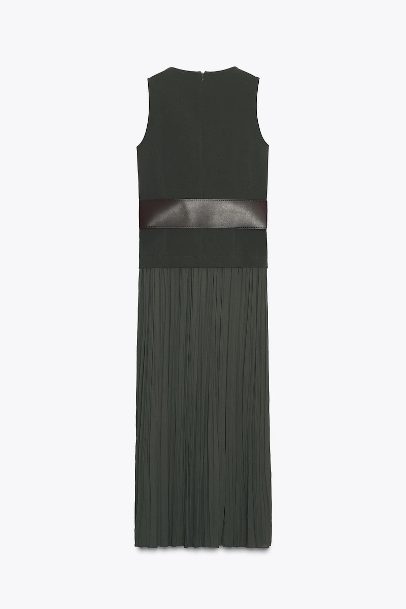 BELTED MIDI DRESS