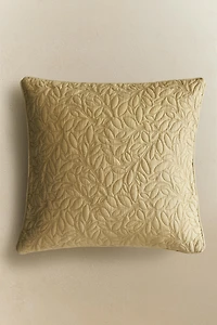 HOUSSE DE COUSSIN COUETTE MICROFIBRE FEUILLES