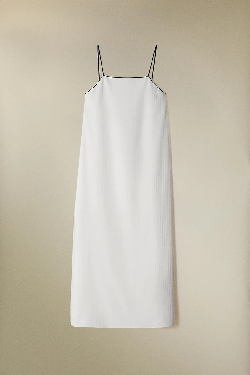 STRIPED JACQUARD NIGHTGOWN