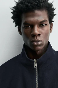 REVERSIBLE WOOL - CASHMERE BOMBER JACKET