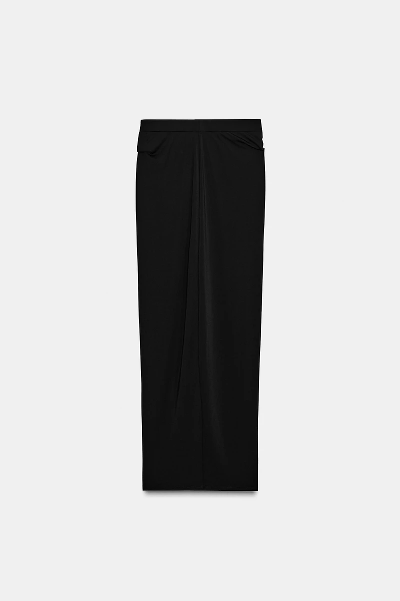 JUPE LONGUE PLIS CRÊPE