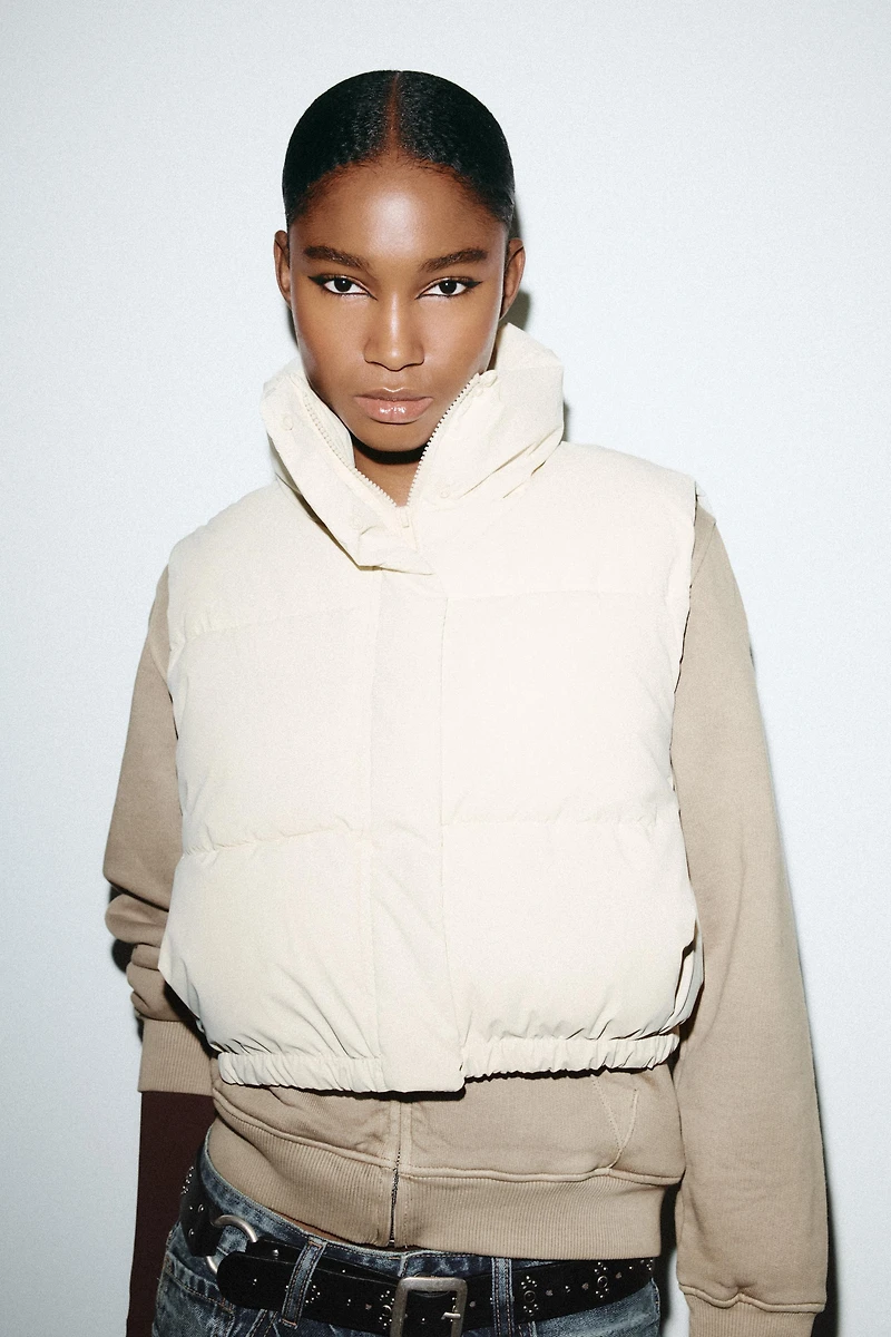 GILET SANS MANCHES MATELASSÉ ENDUIT