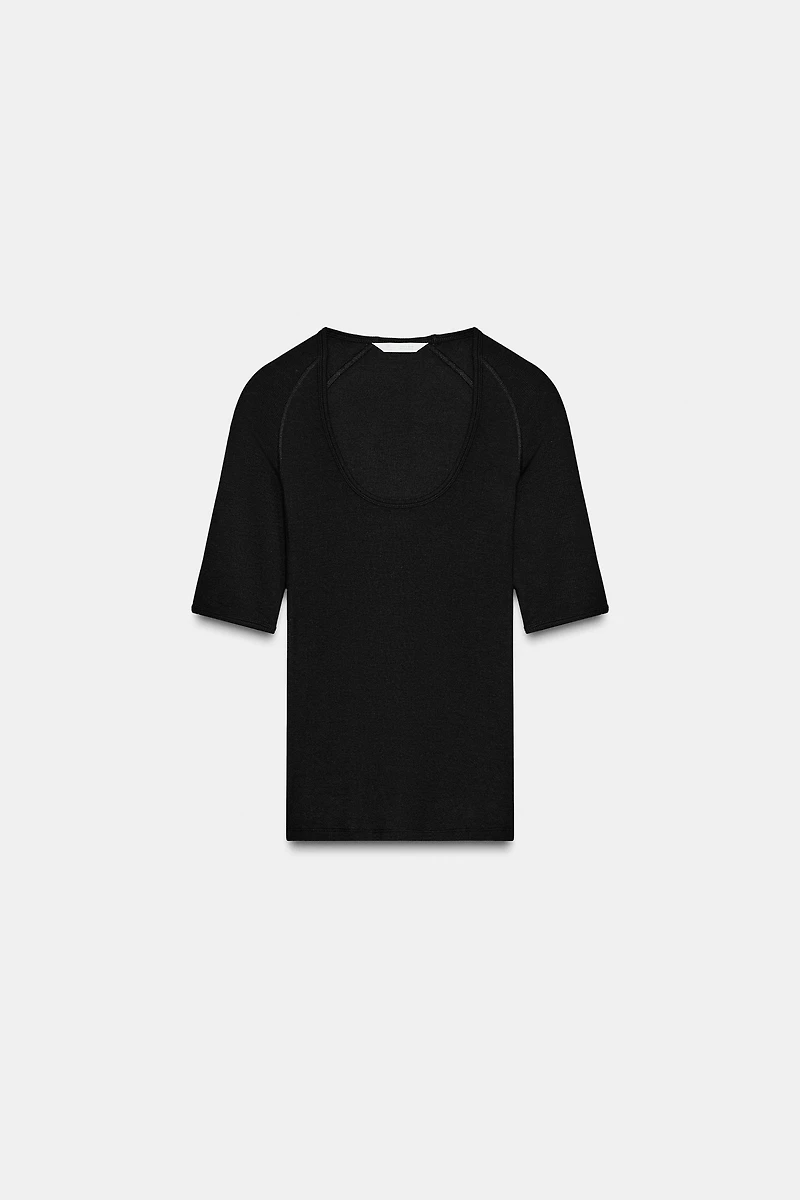 RIB RAGLAN T-SHIRT