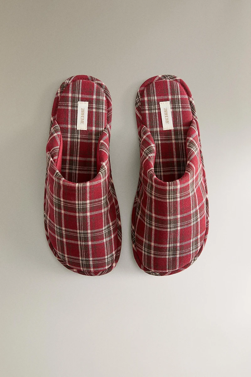 CHRISTMAS COTTON MULE SLIPPERS