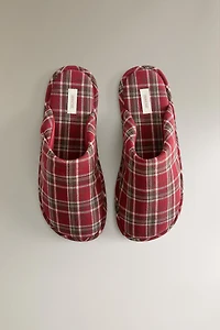 CHRISTMAS COTTON MULE SLIPPERS