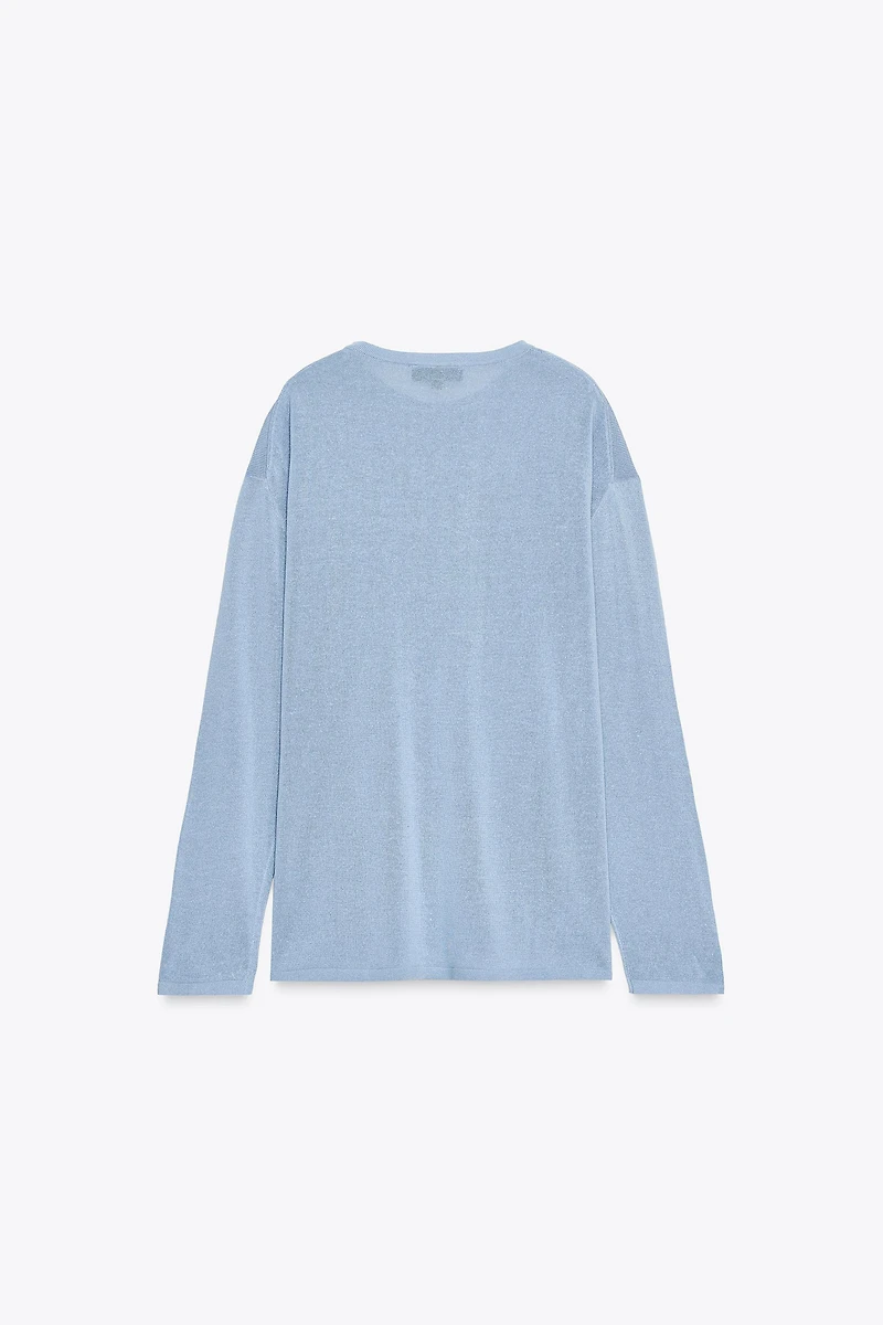 PULL OVERSIZE EN MAILLE UNIE
