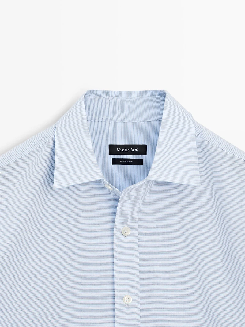 Chemise regular fit en lin