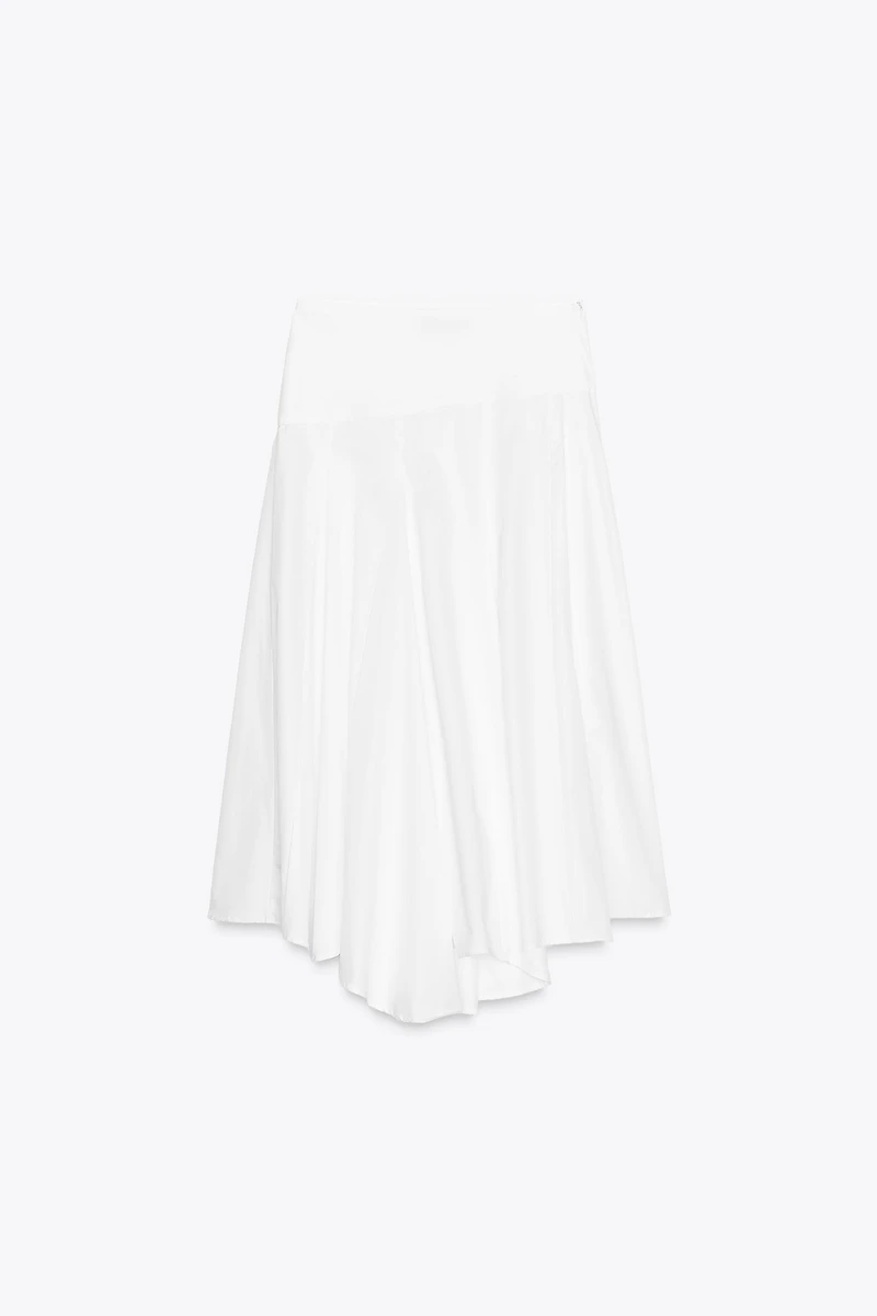 ASYMMETRIC MIDI SKIRT