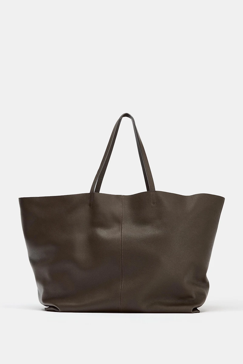 SAC MAXI CABAS EN CUIR