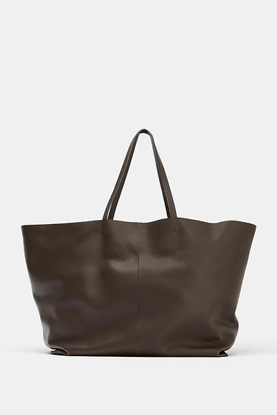SAC MAXI CABAS EN CUIR