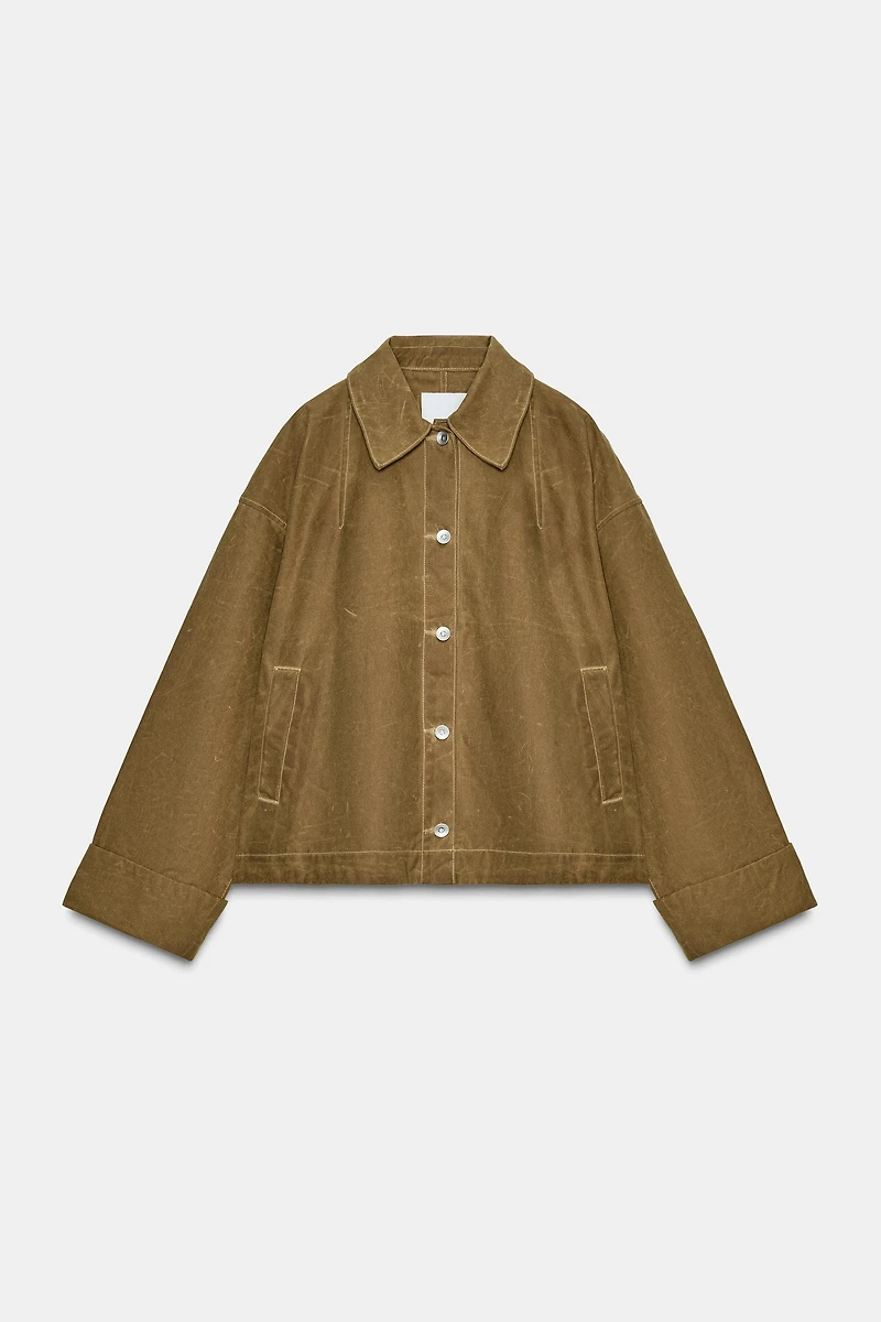 WAXED CAPE JACKET