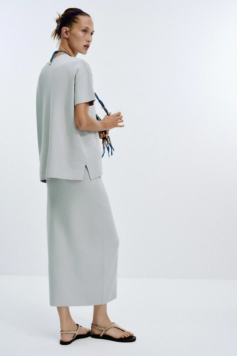 TOP OVERSIZE EN MAILLE UNIE