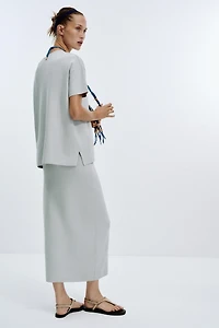 TOP OVERSIZE EN MAILLE UNIE