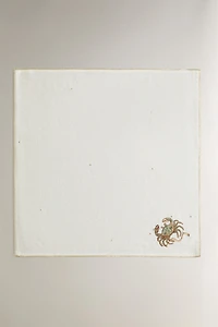 LINEN EMBROIDERED CANCER NAPKIN | MARISA BERENSON