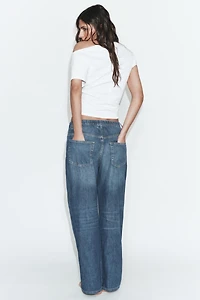 JEAN DENIM TRF RELAXED TAILLE MOYENNE