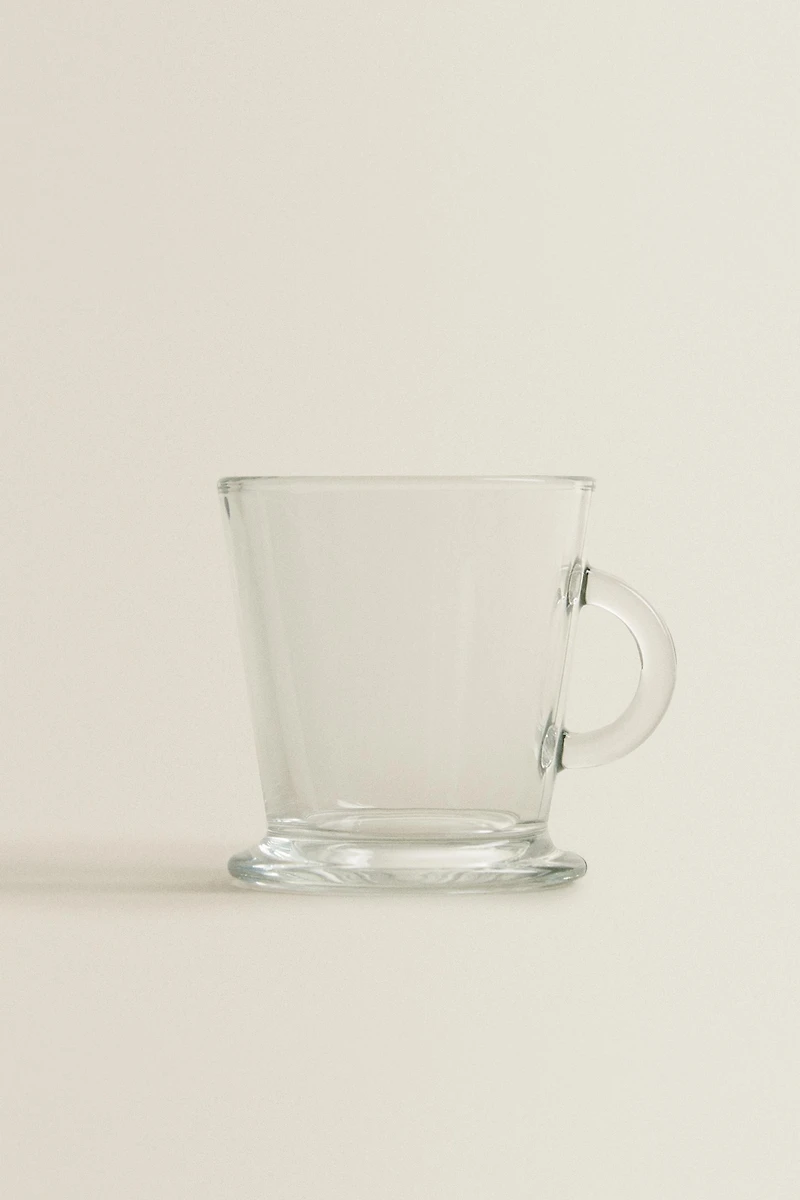 TRANSPARENT GLASS CAPPUCCINO CUP