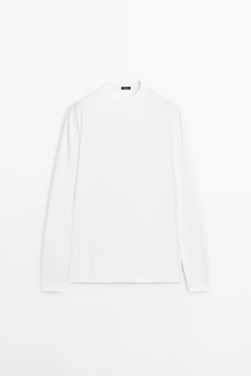 Long sleeve medium weight cotton T-shirt