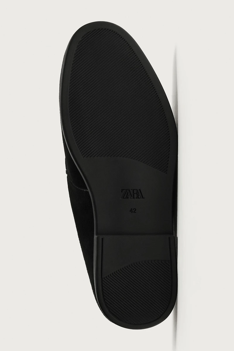 LEATHER MULE LOAFERS