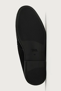 LEATHER MULE LOAFERS