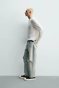 STRAIGHT CROPPED FIT JEANS