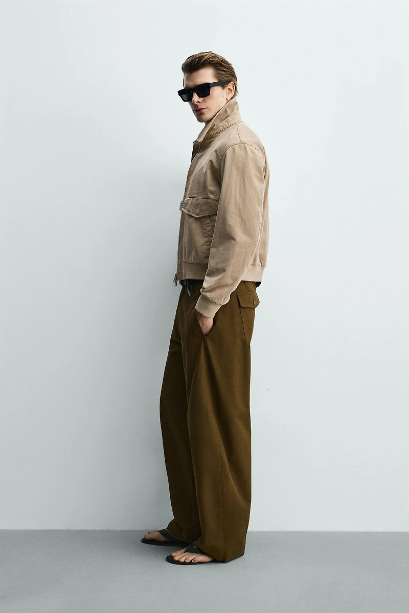 WASHED COTTON REGULAR FIT JACKET