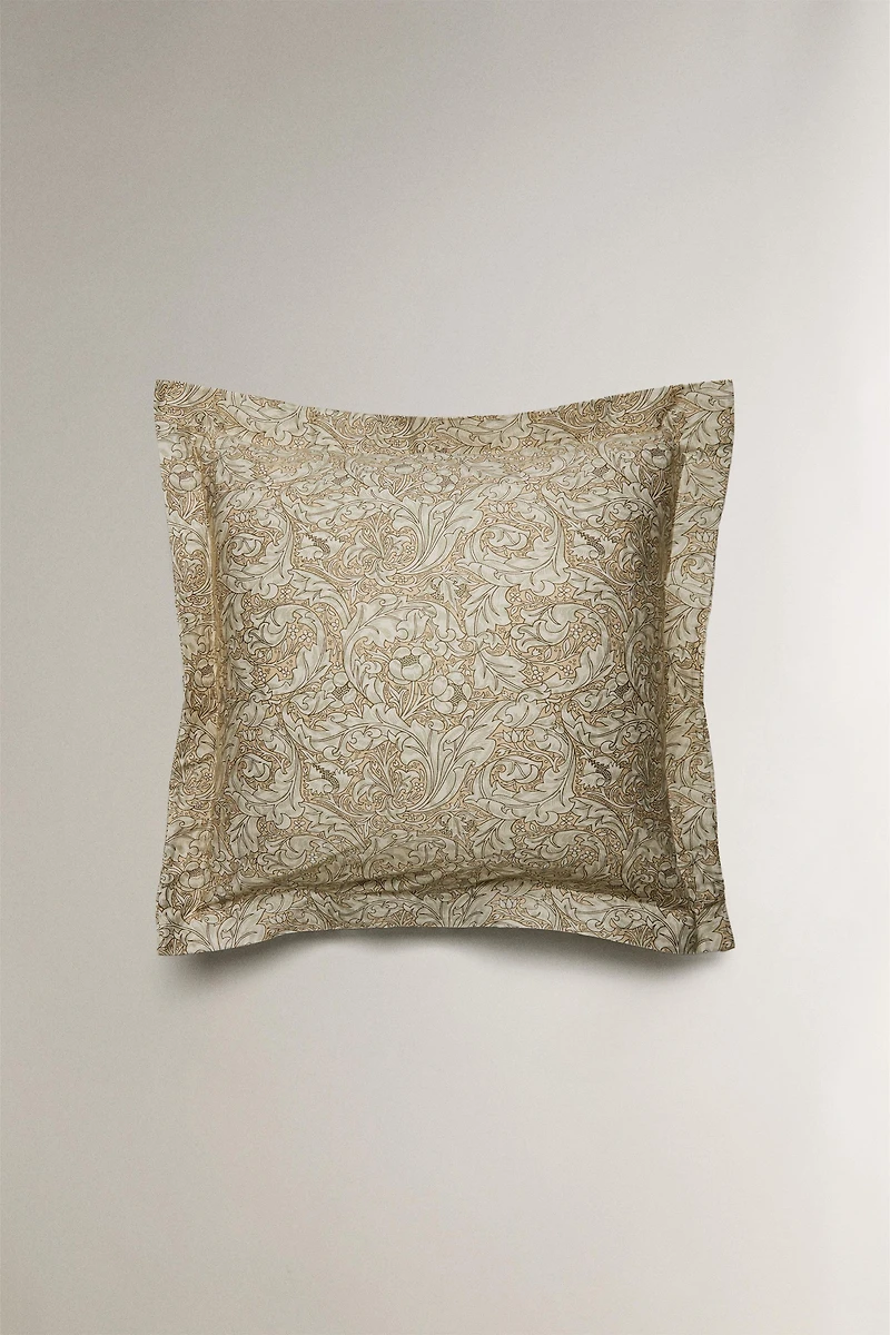 MORRIS & CO. FLORAL SATEEN COTTON PILLOWCASE
