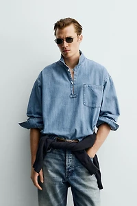 CHEMISE POLO RELAXED FIT EN DENIM