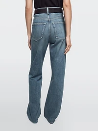 High-waist wide-leg jeans