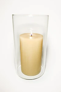 BOROSILICATE GLASS LANTERN VASE