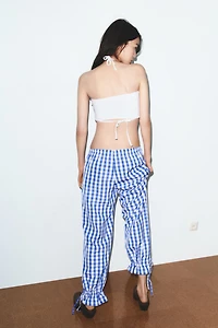 PANTALON À CARREAUX VICHY EN NYLON